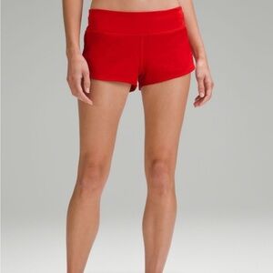 Lululemon red Speed Up Low-Rise Lined Short 2.5"